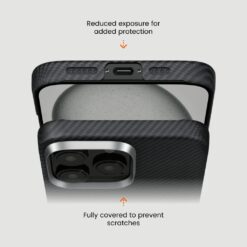 Pitaka รุ่น MagEZ Case 6 (600D) - เคส iPhone 16 Plus - สี Black/Grey Twill