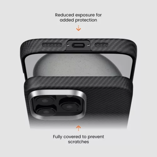 Pitaka รุ่น MagEZ Case 6 (600D) - เคส iPhone 16 Plus - สี Black/Grey Twill