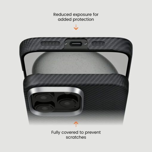Pitaka รุ่น MagEZ Case 6 (600D) - เคส iPhone 16 Plus - สี Black/Grey Twill - Image 4