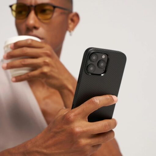 Pitaka รุ่น MagEZ Case Pro 4 (600D) - เคส iPhone 16 Pro Max - สี Black/Grey Twill - Image 5