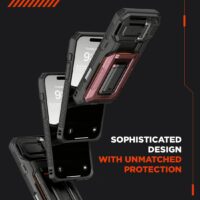 VRS รุ่น D-Wallet Origin - เคส iPhone 16 Pro Max - สี Black