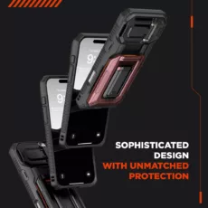 VRS รุ่น D-Wallet Origin - เคส iPhone 16 Pro Max - สี Metallic Red