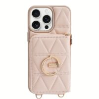 Custype รุ่น ZipPouch E-Stand Wallet Phone Case - เคส iPhone 16 Pro - สี Triangle Pink