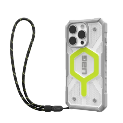 UAG รุ่น Pathfinder Clear Magsafe Bundle - เคส iPhone 16 Pro - สี Active Neon/Lanyard