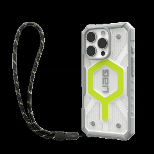 UAG รุ่น Pathfinder Clear Magsafe Bundle - เคส iPhone 16 Pro Max - สี Active Neon/Lanyard - Image 2