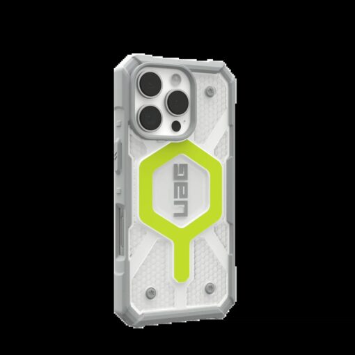 UAG รุ่น Pathfinder Clear Magsafe - เคส iPhone 16 Pro - สี Active Neon - Image 4