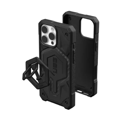 UAG รุ่น Monarch Pro Bundle - เคส iPhone 16 Pro Max - สี Carbon Fiber/Black Stand