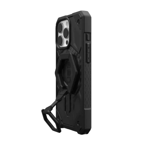 UAG รุ่น Monarch Pro Bundle - เคส iPhone 16 Pro Max - สี Carbon Fiber/Black Stand