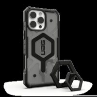 UAG รุ่น Pathfinder Clear Magsafe Bundle - เคส iPhone 16 Pro Max - สี Ash/Black Stand