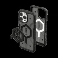 UAG รุ่น Pathfinder Clear Magsafe Bundle - เคส iPhone 16 Pro Max - สี Ash/Black Stand