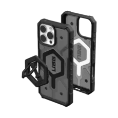 UAG รุ่น Pathfinder Clear Magsafe Bundle - เคส iPhone 16 Pro Max - สี Ash/Black Stand