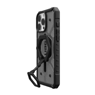 UAG รุ่น Pathfinder Clear Magsafe Bundle - เคส iPhone 16 Pro Max - สี Ash/Black Stand