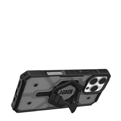 UAG รุ่น Pathfinder Clear Magsafe Bundle - เคส iPhone 16 Pro Max - สี Ash/Black Stand