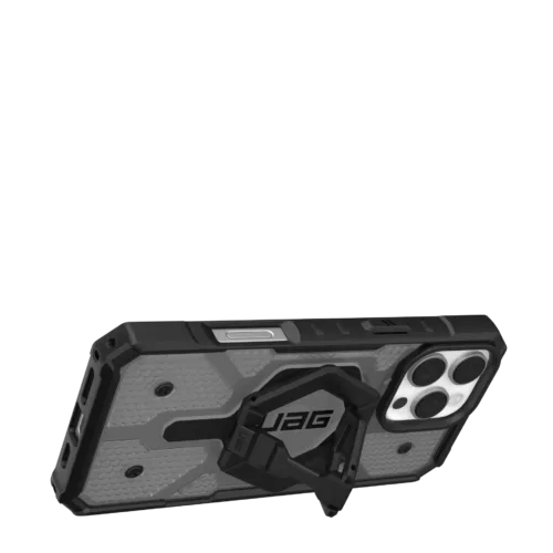 UAG รุ่น Pathfinder Clear Magsafe Bundle - เคส iPhone 16 Pro Max - สี Ash/Black Stand