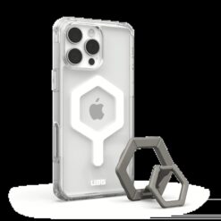 UAG รุ่น Plyo Magsafe Bundel - เคส iPhone 16 Pro Max - สี Ice White/Titanium Stand