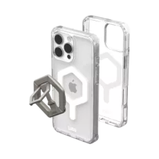 UAG รุ่น Plyo Magsafe Bundel - เคส iPhone 16 Pro Max - สี Ice White/Titanium Stand