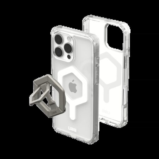 UAG รุ่น Plyo Magsafe Bundel - เคส iPhone 16 Pro Max - สี Ice White/Titanium Stand - Image 3