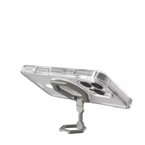 UAG รุ่น Plyo Magsafe Bundel - เคส iPhone 16 Pro Max - สี Ice White/Titanium Stand