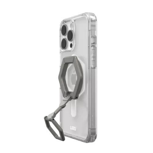 UAG รุ่น Plyo Magsafe Bundel - เคส iPhone 16 Pro Max - สี Ice White/Titanium Stand