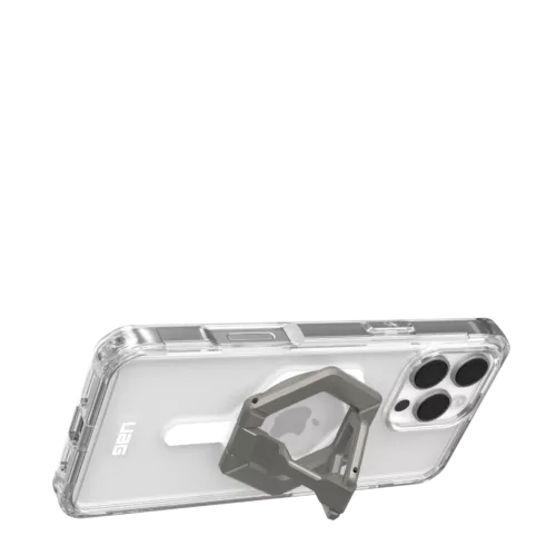 UAG รุ่น Plyo Magsafe Bundel - เคส iPhone 16 Pro Max - สี Ice White/Titanium Stand
