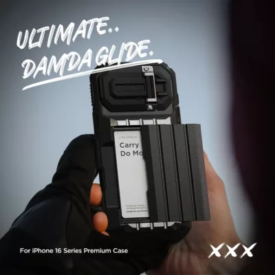 VRS รุ่น Damda Glide Ultimate - เคส iPhone 16 Pro Max - สี Black