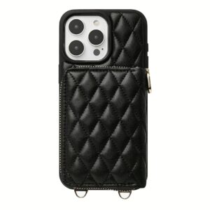Custype รุ่น ZipPouch Classic Wallet Phone Case - เคส iPhone 16 Pro Max - สี Classic Argyle Black