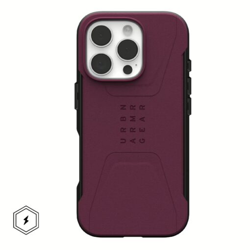UAG รุ่น Civilian Magsafe - เคส iPhone 16 Pro Max - สี Bordeaux