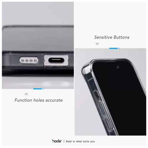 Hoda รุ่น Glass Case Crystal Pro with Magsafe - เคส iPhone 16 Pro Max - สี Clear