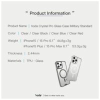 Hoda รุ่น Glass Case Crystal Pro with Magsafe - เคส iPhone 16 Pro Max - สี Clear