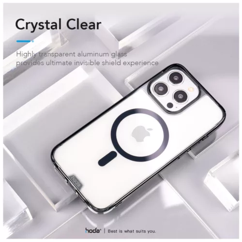 Hoda รุ่น Glass Case Crystal Pro with Magsafe - เคส iPhone 16 Pro Max - สี Clear