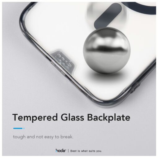 Hoda รุ่น Glass Case Crystal Pro with Magsafe - เคส iPhone 16 Pro Max - สี Clear Black - Image 14