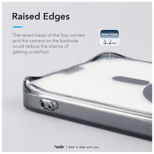 Hoda รุ่น Glass Case Crystal Pro with Magsafe - เคส iPhone 16 Pro Max - สี Clear Black - Image 10