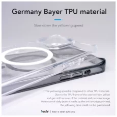 Hoda รุ่น Glass Case Crystal Pro with Magsafe - เคส iPhone 16 Pro Max - สี Clear