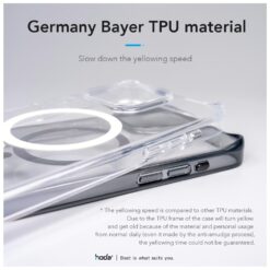 Hoda รุ่น Glass Case Crystal Pro with Magsafe - เคส iPhone 16 Pro Max - สี Clear Black