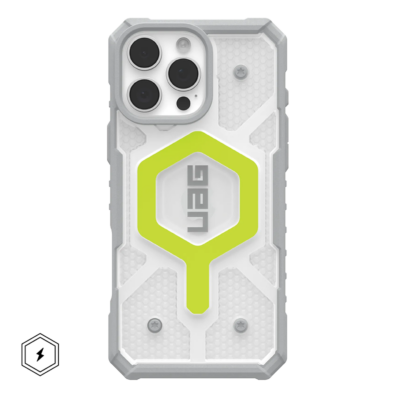 UAG รุ่น Pathfinder Clear Magsafe - เคส iPhone 16 Pro Max - สี Active Neon