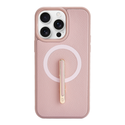 Custype รุ่น Magnetic Wireless Charging Phone Case with Single Pole stand - เคส iPhone 16 Pro Max - สี Pink
