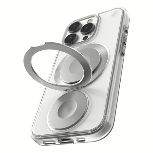 STM รุ่น Roll Spin Magsafe - เคส iPhone 16 Pro Max - สี Clear/Silver - Image 2