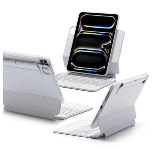 ESR รุ่น Rebound Magnetic Keyboard Case 360, Compatible with iPad Pro 11" (5th Gen), US Layout - White