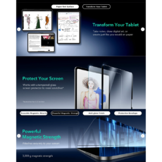 ESR รุ่น Paper-Feel Magnetic Screen Protector - ฟิล์มหน้าจอ iPad Air 11" (2025/2024)