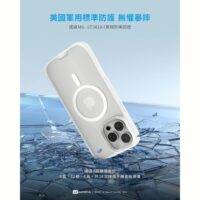 Hoda รุ่น Rough Case Magnet - เคส iPhone 16 - สี Clear Matte