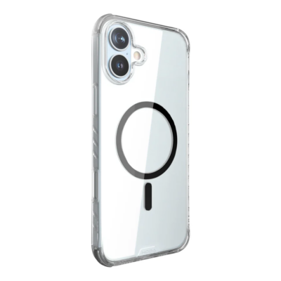 Hoda รุ่น Slim Defender With Magnet - เคส iPhone 16 Plus - สี Clear Black