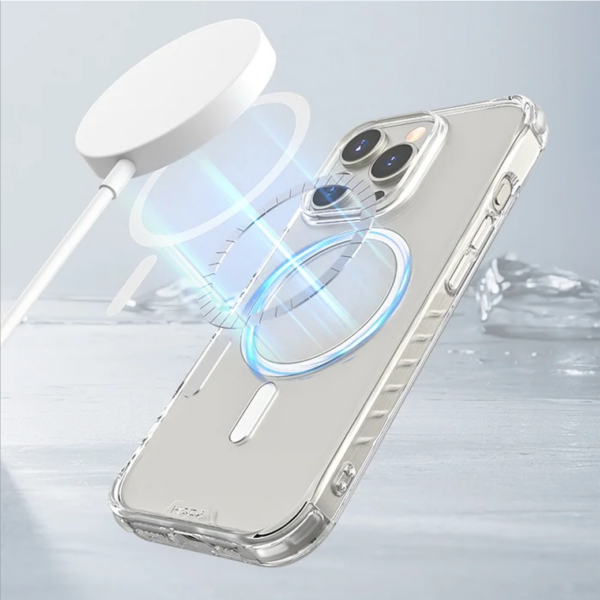 Hoda รุ่น Slim Defender With Magnet - เคส iPhone 16 Plus - สี Clear Black