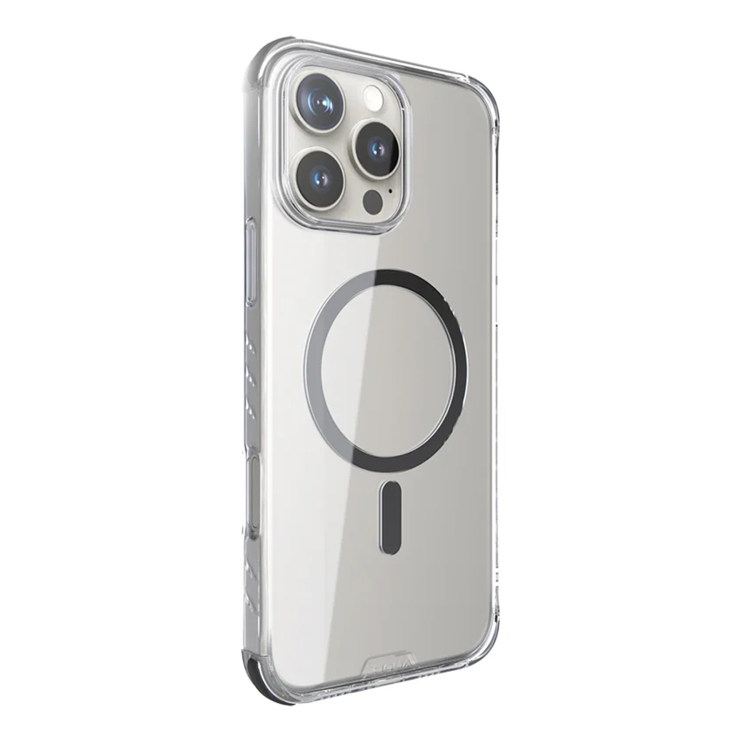 Hoda รุ่น Slim Defender With Magnet - เคส iPhone 16 Pro Max - สี Clear Black