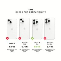 UAG รุ่น Removable Privacy - ฟิล์มเพิ่มความเป็นส่วนตัวแบบถอดออกได้ - iPhone 15 Pro