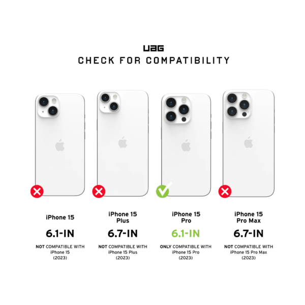 UAG รุ่น Removable Privacy - ฟิล์มเพิ่มความเป็นส่วนตัวแบบถอดออกได้ - iPhone 15 Pro