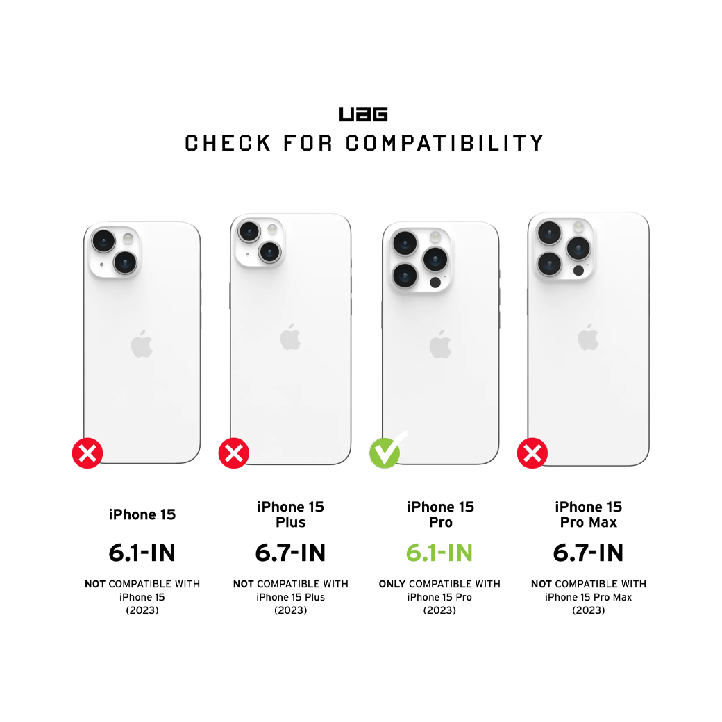 UAG รุ่น Removable Privacy - ฟิล์มเพิ่มความเป็นส่วนตัวแบบถอดออกได้ - iPhone 15 Pro