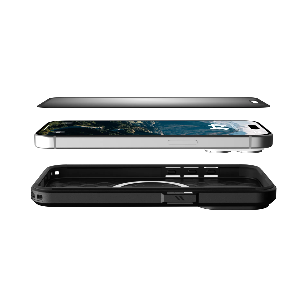 UAG รุ่น Removable Privacy - ฟิล์มเพิ่มความเป็นส่วนตัวแบบถอดออกได้ - iPhone 15 Pro