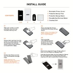 UAG รุ่น Removable Privacy - ฟิล์มเพิ่มความเป็นส่วนตัวแบบถอดออกได้ - iPhone 15 Pro