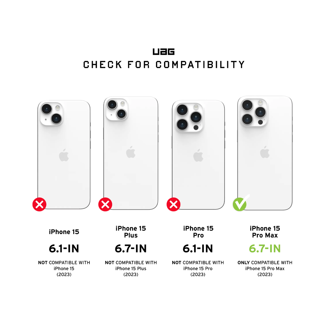 UAG รุ่น Removable Privacy - ฟิล์มเพิ่มความเป็นส่วนตัวแบบถอดออกได้ - iPhone 15 Pro Max