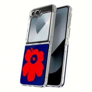 Marimekko รุ่น Case IML - เคส Galaxy Z Flip 6 - สี Blue/Red